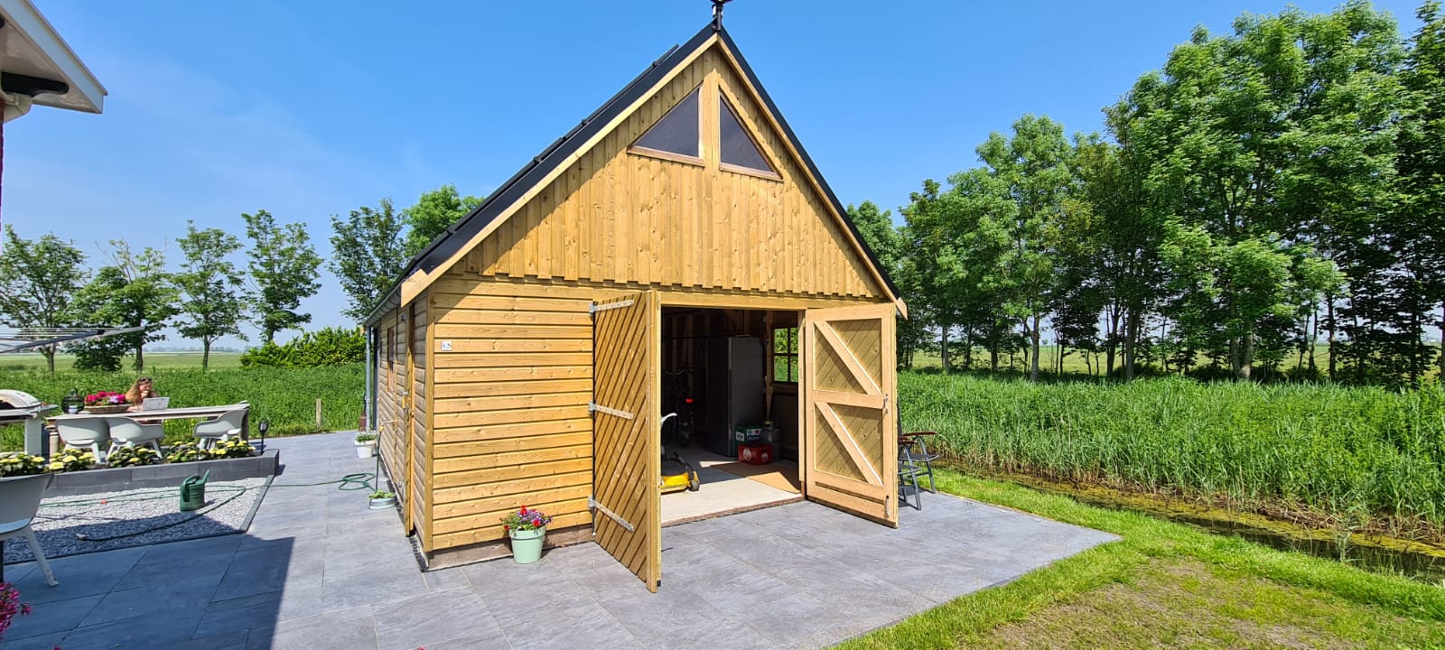 garage berging met tuinkamer