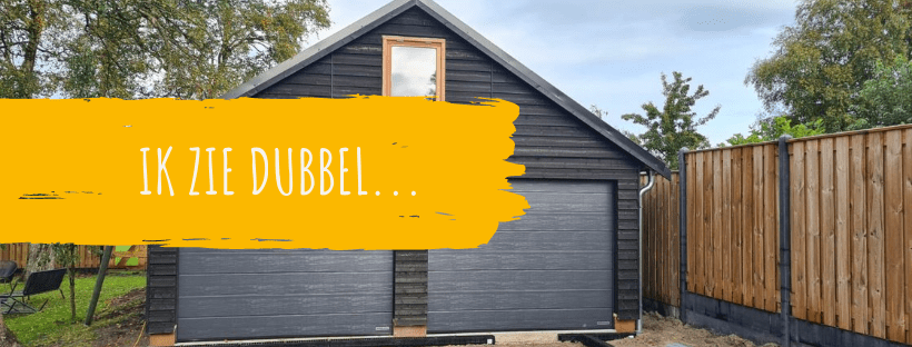 houten garage dubbel