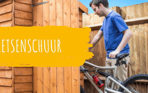 Op maat gemaakte houten fietsenschuur