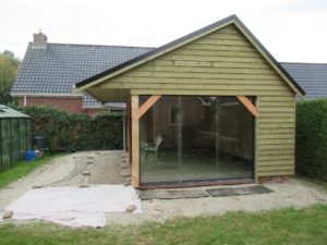 Houten berging in Houtigehage geplaatst