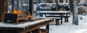 Houd een winterbarbecue bij je tuinhuis