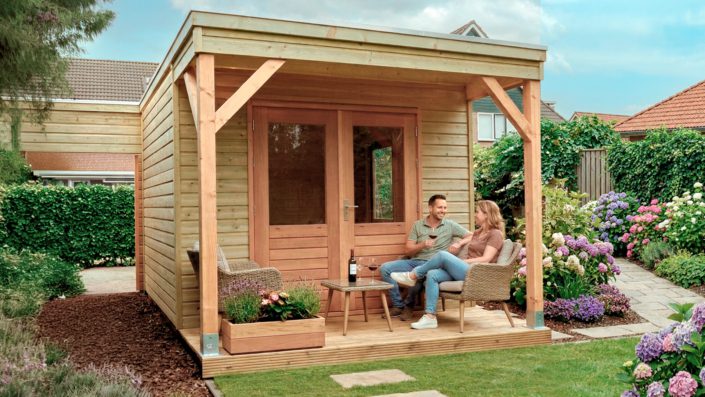 Houten tuinkantoor laten bouwen